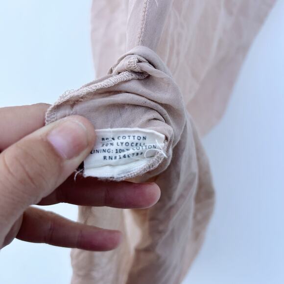 Mirth Tunic Dress Small Large Caftan Kaftan Pale Pink Oversized Cotton Light - Picture 8 of 8